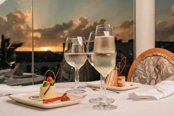 Sunset dining atmosphere