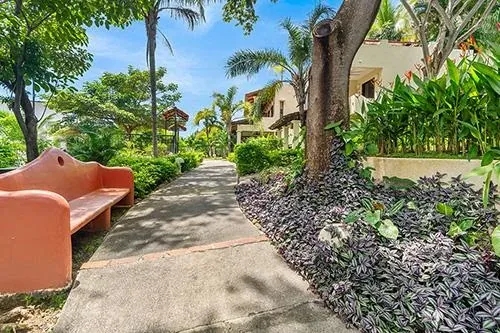 Landscaped paths through the residences