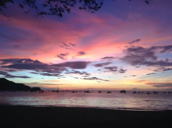 Playas del Coco beach at sunset — local area